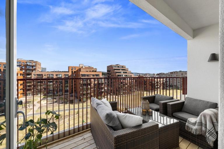 Balkong med nydelig utsikt